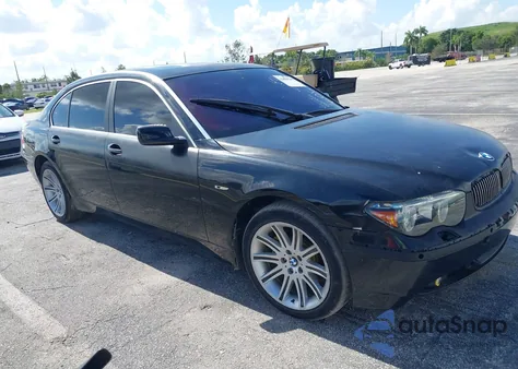 2005 BMW 745Li z USA, uszkodzony, nr VIN WBAGN63585DS60511